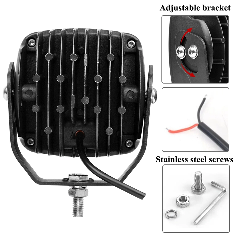 4.7 Inch 50W Square Flood LED Work Light for Mechanics