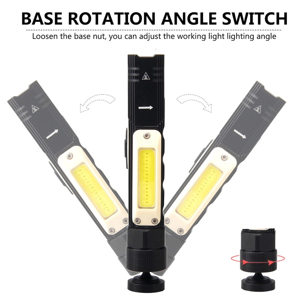 High Quality Rechargeable Car Inspection Spot Lamp Rotating Head Emergency Lighting Cordless LED Under Hood COB Work Light